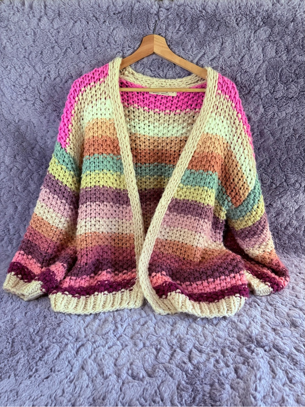 Three Birds Nest | Wrapped in Color Chunky Cardigan Sweater | S